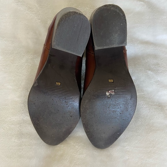 Steve Madden Cognac Leather PISTOL Ankle Boots Booties 7 - Picture 7 of 8